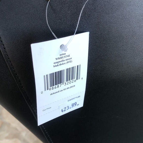 NWT Kate Spade Mina Magnolia Leather handbag black - Picture 4 of 8